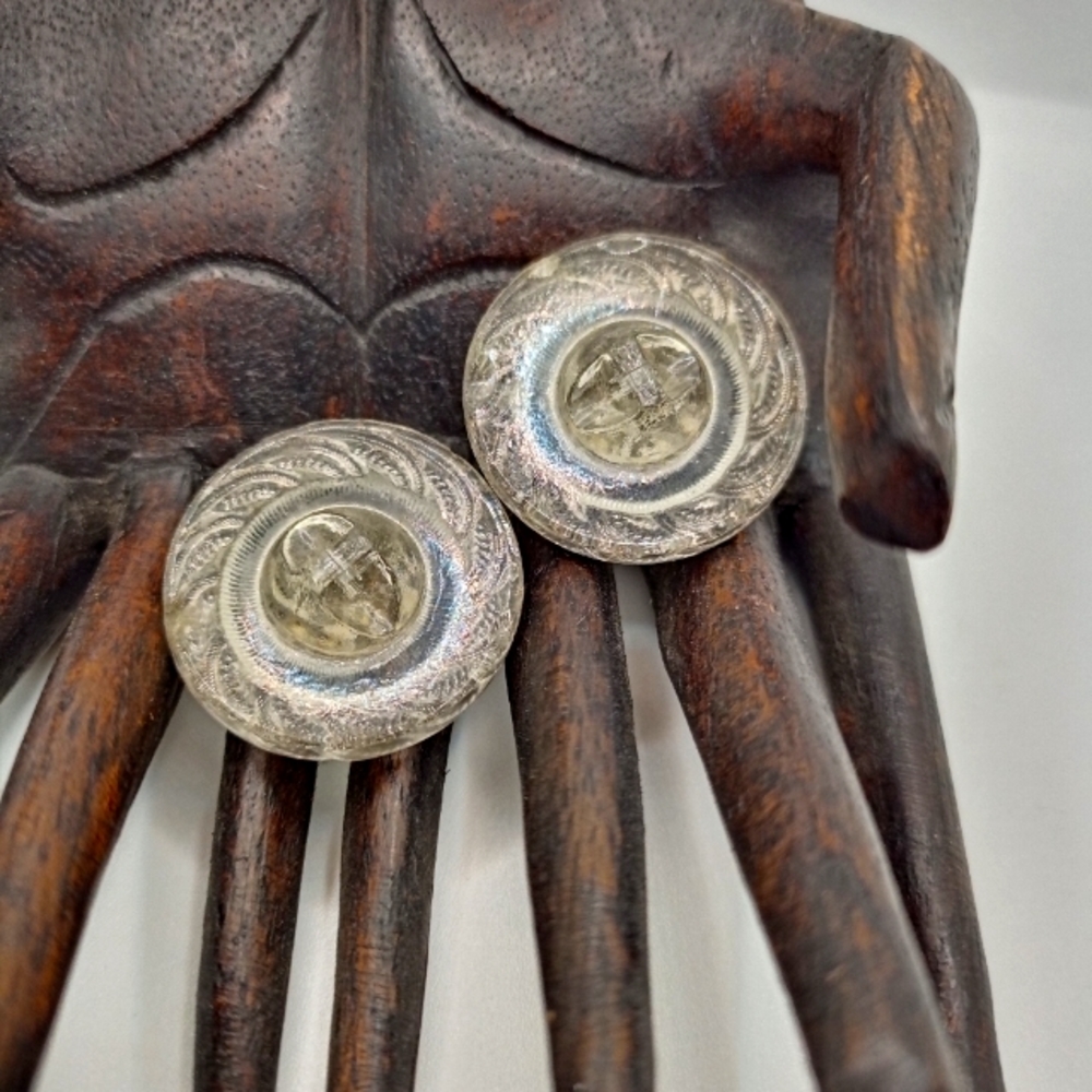 Vintage Glass Buttons Two in set